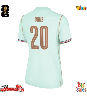 France Desire Doue #20 Replica Away Stadium Shirt for Women World Cup 2026 Short Sleeve